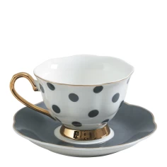 Madame de Récamier Lunares - Taza de té y plato