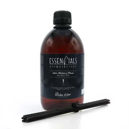 Lima, Albahaca y Menta - Recambio Mikado Essencials 500 ml.