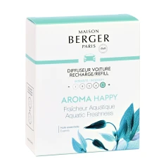 Aroma Happy Fraîcheur Aquatique - Pack 2 Recambios Ambientador de Coche