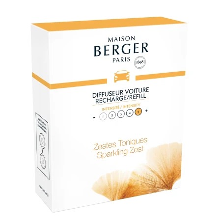 Aroma Energy Zestes Toniques - Pack 2 Recambios Ambientador de Coche