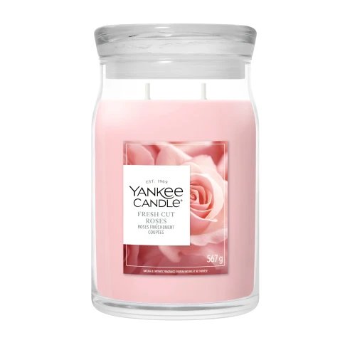 Vela Yankee Candle Fresh Cut Roses - Bote Grande 567 g.