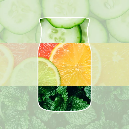 Vela Yankee Candle Cucumber Mint Cooler - ambientación