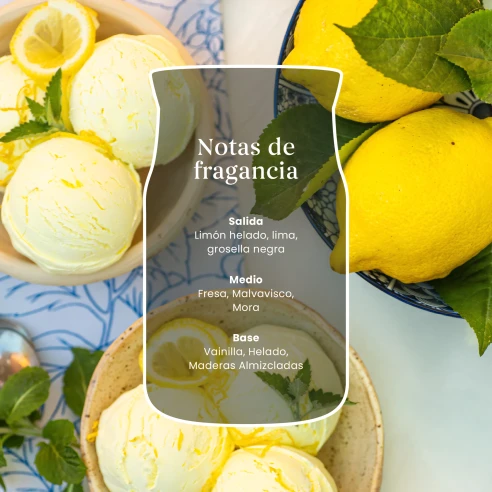 Vela Yankee Candle Lemon Gelato - detalle del producto