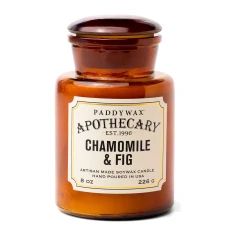 Vela perfumada Paddywax Apothecary Chamomile + Fig 226 g en tarro de cristal ámbar