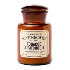 Vela perfumada Paddywax Apothecary Tobacco + Patchouli 226 g en tarro de cristal ámbar
