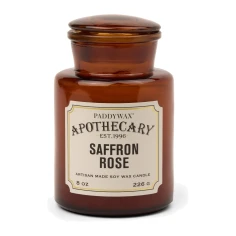 Vela perfumada Paddywax Apothecary Saffron Rose 226 g en tarro de cristal ámbar