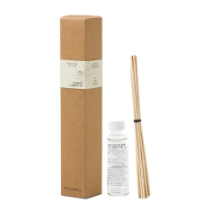 Recambio de mikado Paddywax Eco Bamboo & Green Tea 118 ml: caja de cartón kraft, botella de recambio y 8 varillas de madera