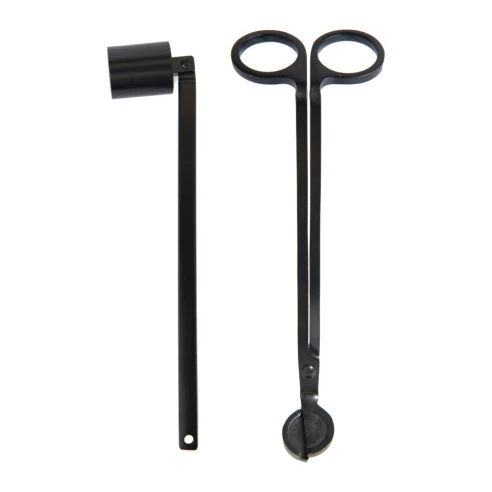 Cortamechas y apagavelas Paddywax de metal en negro mate