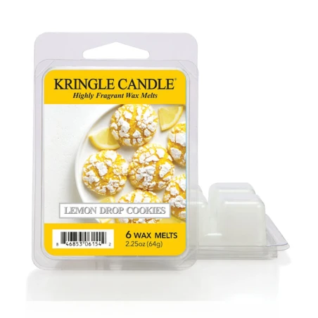 Wax melts Kringle Candle Lemon Drop Cookies 64 g, pack de 6 piezas de cera de soja en su envase original