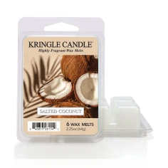 Wax melts Kringle Candle Salted Coconut 64 g, pack de 6 piezas de cera de soja en su envase original
