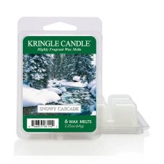 Wax melts Kringle Candle Snowy Cascade 64 g, pack de 6 piezas de cera de soja en su envase original