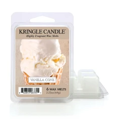 Wax melts Kringle Candle Vanilla Cone 64 g, pack de 6 piezas de cera de soja en su envase original