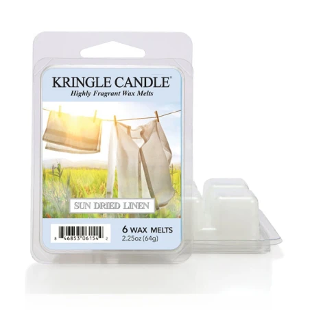 Wax melts Kringle Candle Sun Dried Linen 64 g, pack de 6 piezas de cera de soja en su envase original