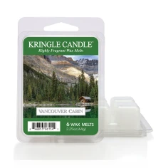 Wax melts Kringle Candle Vancouver Cabin 64 g, pack de 6 piezas de cera de soja en su envase original