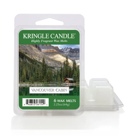 Wax melts Kringle Candle Vancouver Cabin 64 g, pack de 6 piezas de cera de soja en su envase original