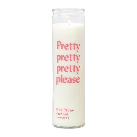 Vela perfumada Paddywax Spark Pretty Please Pink Peony Coconut 300 g en vaso alto de cristal