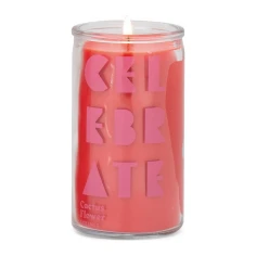 Vela perfumada Paddywax Spark Celebrate Cactus Flower 141 g en vaso de cristal con cera coral