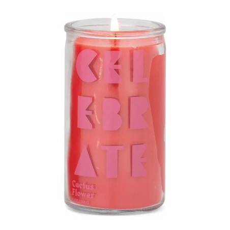 Vela perfumada Paddywax Spark Celebrate Cactus Flower 141 g en vaso de cristal con cera coral