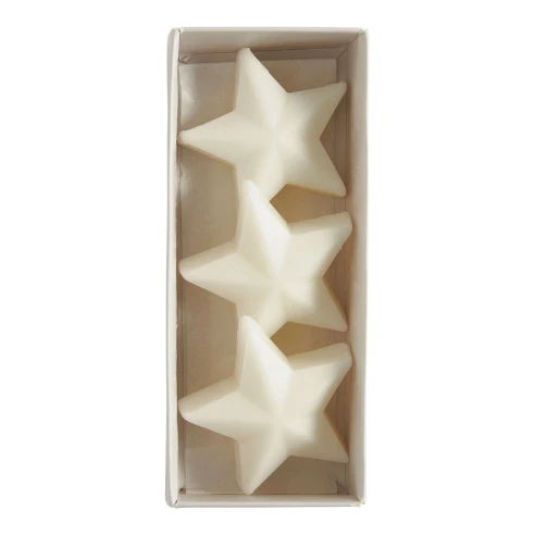 Interior del estuche de 3 ceras con forma de estrella Thé de Fête de Mathilde M.