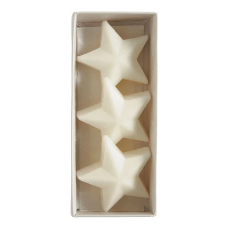Interior del estuche de 3 ceras con forma de estrella Thé de Fête de Mathilde M.