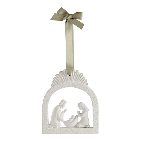 Nacimiento de Navidad perfumado Sapin Doré de escayola de Mathilde M. con cinta verde