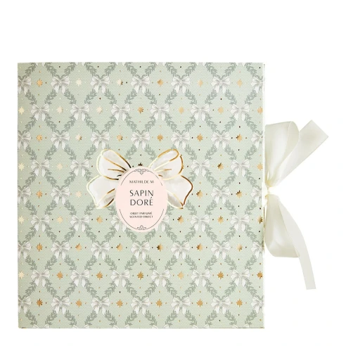 Caja de regalo del nacimiento perfumado Sapin Doré de Mathilde M.