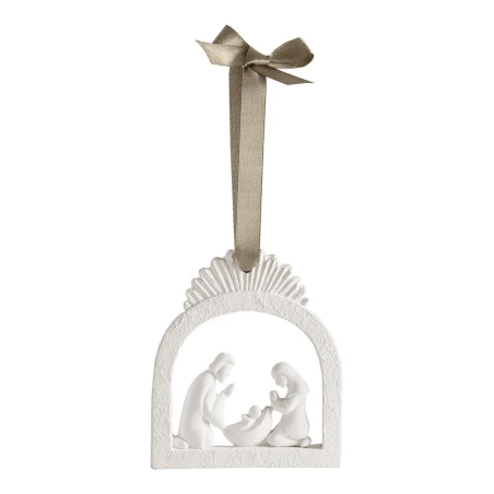 Nacimiento de Navidad perfumado Musc Irisé de escayola de Mathilde M. con cinta gris