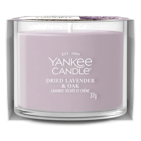 Vela Yankee Candle Dried Lavender & Oak Mini 37 g en vaso de cristal