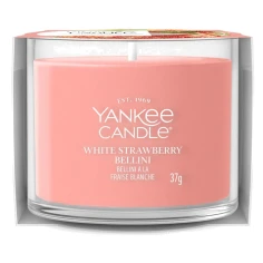 Vela Yankee Candle White Strawberry Bellini Mini 37 g en vaso de cristal
