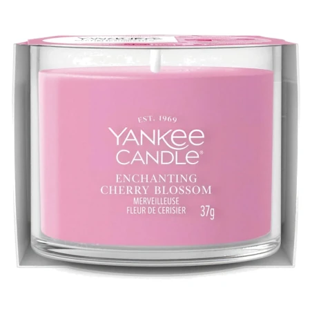 Vela Yankee Candle Enchanting Cherry Blossom Mini 37 g en vaso de cristal