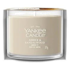 Vela Yankee Candle Amber & Sandalwood Mini 37 g en vaso de cristal