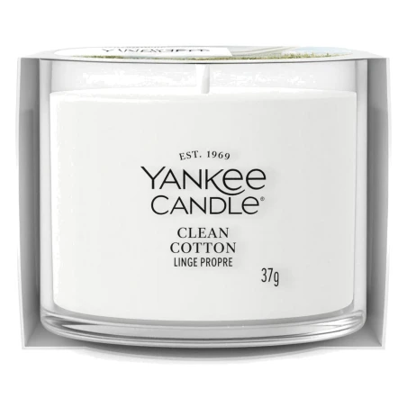 Vela Yankee Candle Clean Cotton Mini 37 g en vaso de cristal