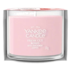 Vela Yankee Candle Fresh Cut Roses Mini 37 g en vaso de cristal