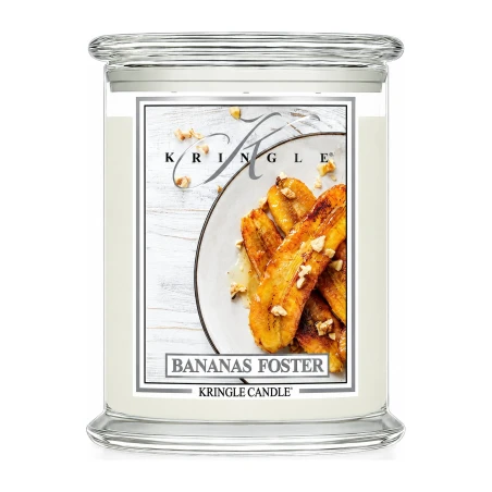 Vela Kringle Candle Bananas Foster de 3 mechas en bote grande de cristal de 623 g