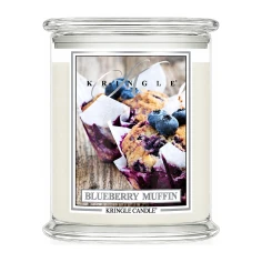 Vela Kringle Candle Blueberry Muffin de 3 mechas en bote grande de cristal de 623 g