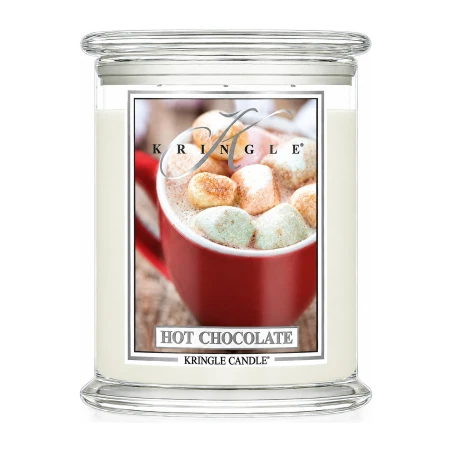 Vela Kringle Candle Hot Chocolate de 3 mechas en bote grande de cristal de 623 g