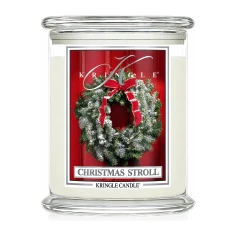 Vela Kringle Candle Christmas Stroll de 3 mechas en bote grande de cristal de 623 g