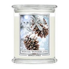 Vela Kringle Candle Winter Wonderland de 3 mechas en bote grande de cristal de 623 g