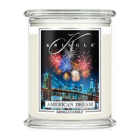 Vela Kringle Candle American Dream de 3 mechas en bote grande de cristal de 623 g