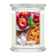 Vela Kringle Candle American Pie de 3 mechas en bote grande de cristal de 623 g