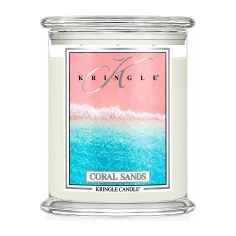 Vela Kringle Candle Coral Sands de 3 mechas en bote grande de cristal de 623 g