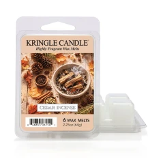 Wax melts Kringle Candle Cedar Incense 64 g, pack de 6 piezas de cera de soja en su envase original