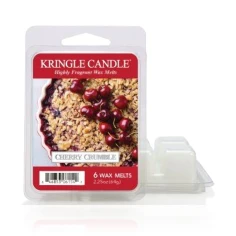 Wax melts Kringle Candle Cherry Crumble 64 g, pack de 6 piezas de cera de soja en su envase original