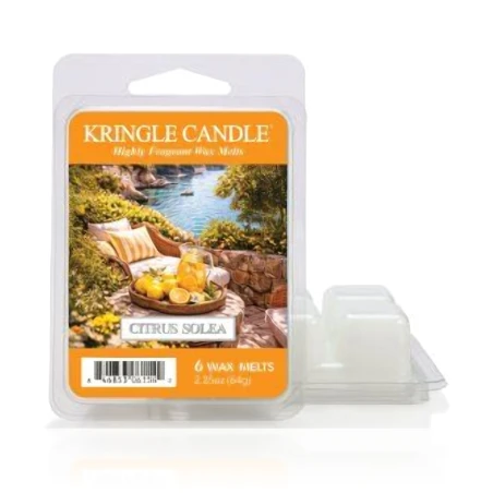 Wax melts Kringle Candle Citrus Solea 64 g, pack de 6 piezas de cera de soja en su envase original