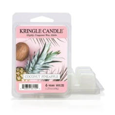 Wax melts Kringle Candle Coconut Pineapple 64 g, pack de 6 piezas de cera de soja en su envase original