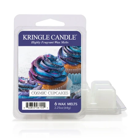 Wax melts Kringle Candle Cosmic Cupcakes 64 g, pack de 6 piezas de cera de soja en su envase original