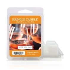 Wax melts Kringle Candle Rose All Day 64 g, pack de 6 piezas de cera de soja en su envase original