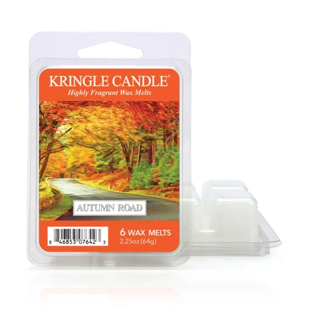 Wax melts Kringle Candle Autumn Road 64 g, pack de 6 piezas de cera de soja en su envase original