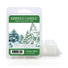 Wax melts Kringle Candle Snow Capped Fraser 64 g, pack de 6 piezas de cera de soja en su envase original