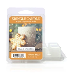 Wax melts Kringle Candle Tea & Cookies 64 g, pack de 6 piezas de cera de soja en su envase original
